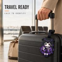 Étiquettes de bagages mignonnes, créatives, de style dessin animé, pour filles magiques, cartes d'embarquement et étiquettes de bagages en PVC souple, personnalisables DIY