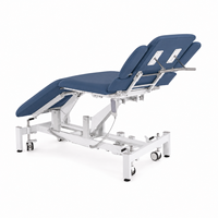 Table d'examen hospitalière pour lit de traitement médical, dossier réglable, rembourrage confortable et roues verrouillables