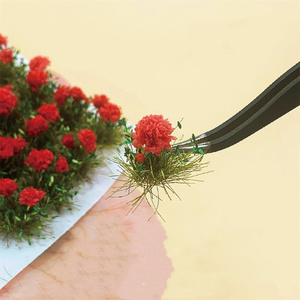 แบบจำลองทางทหารของพืชวัชพืชบนฉากค้อนสงครามภาคพื้นดินอาคารวัสดุ DIY สนามหญ้าเทียมสำหรับรถไฟรถไฟ - Product Image 1