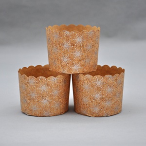Molde de Papel Desechable para Panettone Pequeño <span class=keywords><strong>5950</strong></span> - Diámetro de la Base 59 mm <span class=keywords><strong>x</strong></span> Altura 50 mm - Product Image 5