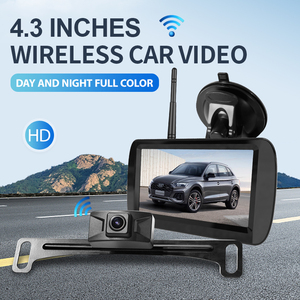 Reverse Aid Rear View Kit <b>Adjustable</b> 4.3 Inch Suction Cup <b>Monitor</b> with Wireless License Plate Backup Camera for Car - Product Image 3