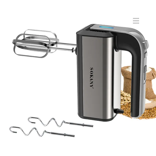 Sk-6651 800W Home Appliance Kitchen Stainless Steel Hand Held Egg Beater Electric Manual Hand Mixer