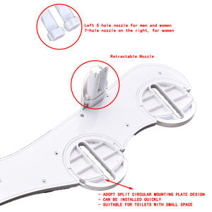 Toilet Seat <strong>Bidet</strong> Attachment Visible Temperature Dual Nozzle Feminine Rear Wash Self Cleaning <strong>Warm</strong>&amp;Cold <strong>Water</strong> Adjustable <strong>Sprayer</strong> - Product Image 6