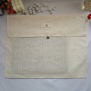 Custom Logo <b>Envelope</b> Slub Cotton Luggage Travel Bags for Cotton Dress Bag <b>Envelope</b> Cotton Dust Bags Eco-Friendly Travel Bags - Product Image 5