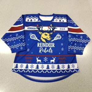 Jersey de Hockey sobre Hielo Personalizado con Impresión Digital, Uniforme de Equipo Transpirable de Poliéster, Logotipo OEM - Product Image 4