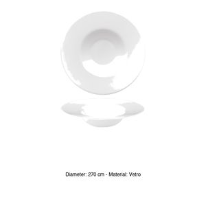 Bol à pâtes Grangusto Ø 27 cm Ø intérieur 14 cm Verre blanc Bormioli Rocco - Product Image 3