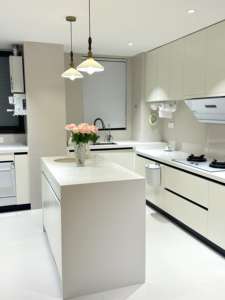 ตู้ครัวไม้แข็งครบชุดสำหรับการออกแบบห้องครัวที่หรูหรา - Product Image 2