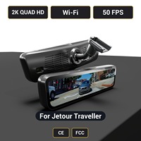 Caméra de tableau de bord avec rétroviseur intelligent pour Jetour Traveller H10 Pro, 2K, 9,2 pouces, double objectif avant et arrière, certifiée CE FCC, d'origine usine