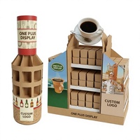 Support de présentation de boissons en carton personnalisé pour la promotion de bouteilles de soda en vente au détail