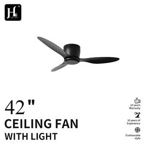 Ventilateur de plafond à LED intégré de 42 pouces avec télécommande, corps de lampe en fer noir et blanc, sans lampe - Product Image 2