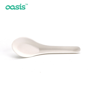 Juego de cubiertos desechables biodegradables Oasis, cuchara de pulpa de caña de azúcar de bambú, papel para <span class=keywords><strong>restaurante</strong></span>/Camping, refrigerador, embalaje de alimentos - Product Image 1