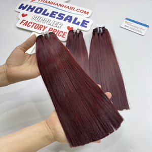Extensions de cheveux humains vietnamiens Remy, tissage machine, texture naturelle, lisses, qualité supérieure - Product Image 5