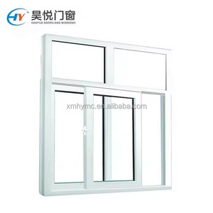 Ventanas corredizas de PVC Protección UPVC <span class=keywords><strong>Mosquitera</strong></span> de fibra de vidrio Columpio Hoteles Apartamentos Rolling Louver Style Función antirrobo - Product Image 3