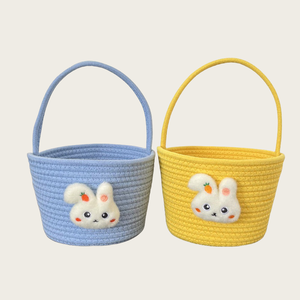 Cesta <span class=keywords><strong>de</strong></span> huevos <span class=keywords><strong>de</strong></span> conejito vacía <span class=keywords><strong>de</strong></span> <span class=keywords><strong>Pascua</strong></span> personalizada para niños y niñas, cesta <span class=keywords><strong>de</strong></span> regalos <span class=keywords><strong>de</strong></span> <span class=keywords><strong>Pascua</strong></span> para bebés con asa, cesta <span class=keywords><strong>de</strong></span> almacenamiento <span class=keywords><strong>de</strong></span> cuerda <span class=keywords><strong>de</strong></span> algodón - Product Image 1