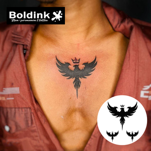 Tatuaje Temporal de Tinta Jagua de Larga Duración (2 Semanas), Resistente al Agua, con Diseño Realista de Águila con Corona, Símbolo de Poder, Personalizado por Boldink - Product Image 3