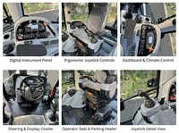 Chargeuse sur pneus FEIST 3CX 4x4 de 7,6 tonnes avec moteur Yuchai Diesel, équipement de construction avec commande PLC