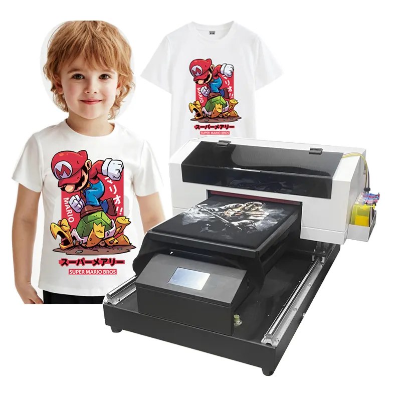 DIY Garment Flatbed Print Machinery Digital Fabric Printers A3 DTG Sublimation Inkjet Printer T-shirt Printing Machine