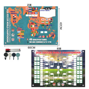 Tabla de Horarios del Torneo Mundial de Fútbol 2026 con Diseño Original, Mapa de la Tabla de Clasificación de Equipos Nacionales para Aficionados al Fútbol - Product Image 6