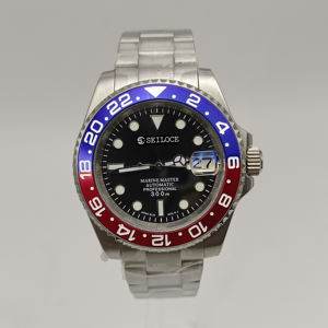 Reloj SEILOCE NH35 para hombre, movimiento automático de lujo, bisel de cerámica, reloj de pulsera resistente al agua, esfera luminosa negra - Product Image 5