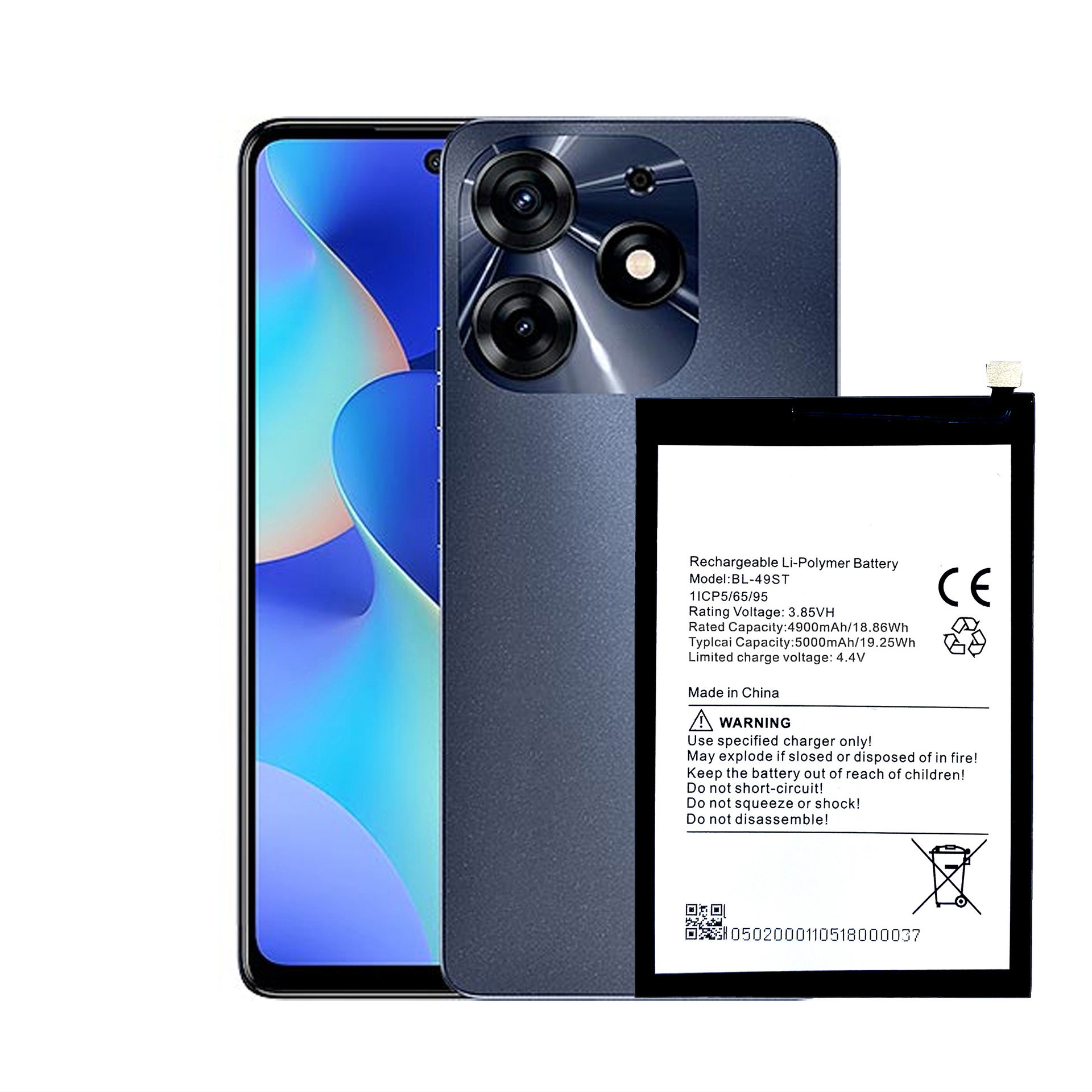 5000 Mah Tecno Phone Battery Price Original Tecno BL-58BT Battery