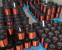 Fil émaillé en cuivre recouvert d'aluminium (CCA) 0,12-2,6 mm, fil magnétique pour le rembobinage de moteurs et les câbles acoustiques