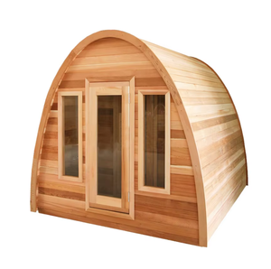 Vente directe du fabricant, sauna à vapeur en bois massif électrique moderne de conception triangulaire pour 4 personnes avec garantie d'un an - Product Image 2