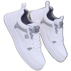 Chaussures de course pour hommes d'été, empeigne en mesh, fermeture à lacets, imperméables, antidérapantes, légères, tendance, baskets décontractées blanches - Product Image 5