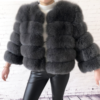 Jaket Bulu Rubah Asli Model Terbaru untuk Musim Dingin, Mantel Bulu Alami untuk Wanita, Mantel Bulu Wanita Trendi