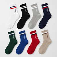 Chaussettes de cyclisme personnalisées avec logo, chaussettes de sport respirantes en maille avec coussinets pour hommes et femmes, OEM