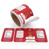 Étiquettes autocollantes rouges personnalisées pour bouteilles de boissons, pour l'emballage de boissons et de kombucha
