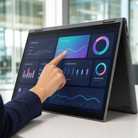 Nouvel ordinateur portable pliable à écran tactile de 15,6 pouces, 360 degrés, vente en gros, OEM personnalisé, AMD Ryzen 3 3200U, 16 Go de RAM, 512 Go de SSD, Windows 11