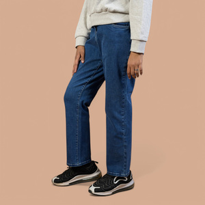 Jeans Paola Taj de Cintura Media, Estilo Urbano Moderno, Corte Recto, Casual, Cómodos, Costuras Premium, para Uso Diario de Mujer en Verano - Product Image 5