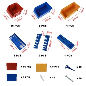 Oem ODM đa chức năng Nhựa thùng nhà máy sản xuất Pegboard Tường Tổ chức vít hộp - Product Image 3