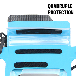 Pochette étanche flottante pour téléphone, écran tactile transparent, étui de natation en PU à quadruple étanchéité avec doubles boucles - Product Image 4