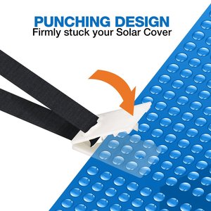 Ensemble d'accessoires pour piscine : Film de protection, Corde de fixation pour voiture, <span class=keywords><strong>Sangle</strong></span> de serrage, <span class=keywords><strong>Enrouleur</strong></span> de bâche solaire, Pare-soleil, Moulinet de pêche, Modèle en nylon - Product Image 3