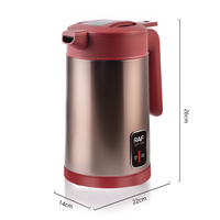 Bouilloire électrique RAF R.7329 1500W 2.0L, ébullition rapide, maintien au chaud 65°C, base rotative à 360°, intérieur sans BPA, pour la cuisine domestique et les usages quotidiens