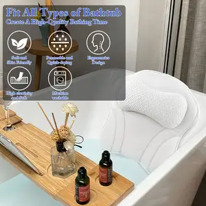 Hot Sale 3D Air Mesh Spa Bathtub Bath Neck Pillow With Suction Cup