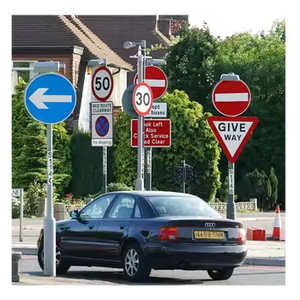 Ensemble de panneaux de signalisation routière multi-types - Panneaux réfléchissants en aluminium pour la sécurité routière et le contrôle du trafic - Product Image 2