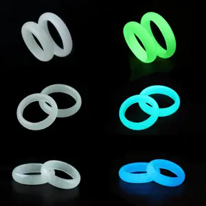 Ins Hot Design South Africa Luminous Stone Ring Couple Color Changing Night Glow Ring Engagement Wedding WOMEN'S Gift Party