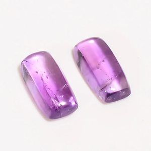 Cabujón de amatista de corte radiante de alta calidad, 12X6X4MM, piedras preciosas sueltas pulidas de forma radiante Natural para la fabricación de joyas - Product Image 1