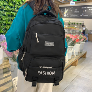 <b>Student</b> <b>Backpack</b> For Girls 18 In Black Fashion Letter Design School Education Summer 2023 - Product Image 1