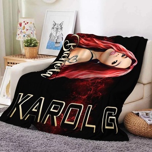 Manta de Franela Personalizada con Sublimación de <span class=keywords><strong>Karol</strong></span> <span class=keywords><strong>G</strong></span>, Modelo Manana Sera Bonito <span class=keywords><strong>Bichota</strong></span>, Novedad 2023, Superventas, para el Hogar y Viajes, para las Cuatro Estaciones - Product Image 6