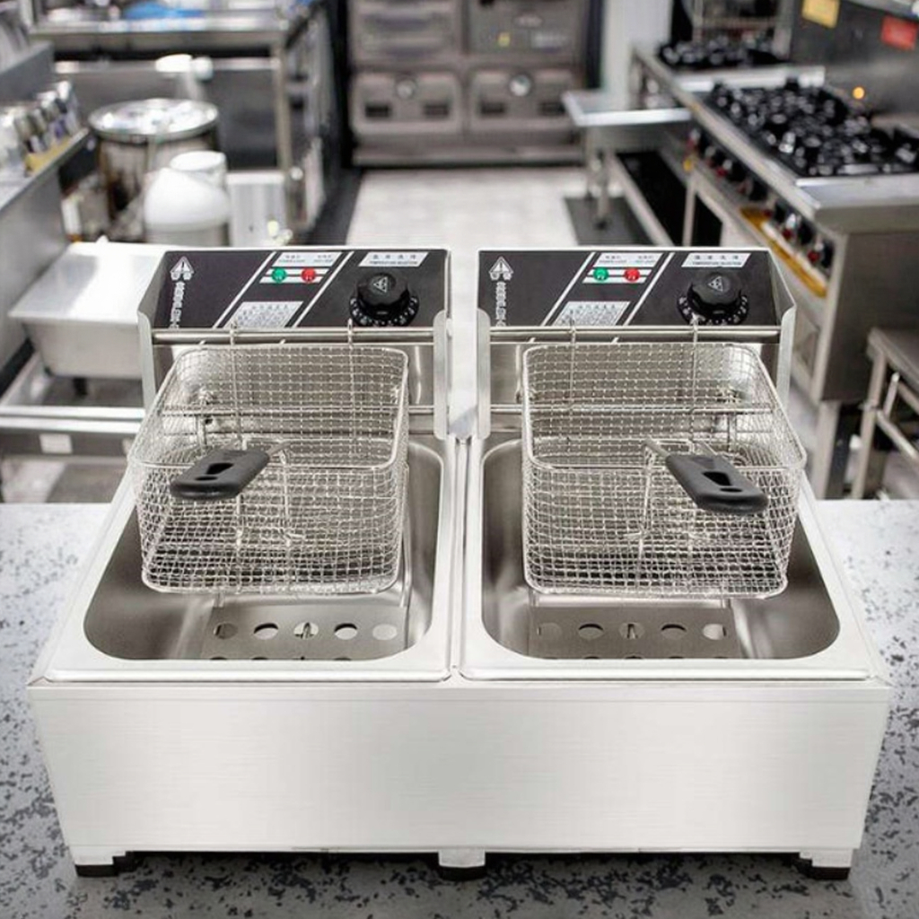 Отель Ресторан 12L газ электрическая чип фритюрница фритюрницы friteuse фритюрница