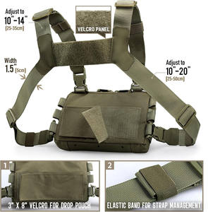 Échantillon gratuit Sac de taille extérieur utilitaire tactique Sac de poitrine pour la chasse l'escalade la randonnée la pêche Sac mobile - Product Image 6