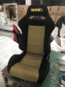 Hot Bán Racing Recaro Xô Ghế Đen & Vàng Vải Vải Với Dual Khóa Đường Ray Phổ Cho Racing Xe Sửa Đổi - Product Image 4