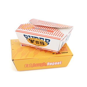 Caja de Papel Plegable <span class=keywords><strong>para</strong></span> Alimentos con Logotipo Personalizado, Empaque <span class=keywords><strong>para</strong></span> Llevar de Grado Alimenticio <span class=keywords><strong>para</strong></span> <span class=keywords><strong>Hamburguesas</strong></span>, Sándwiches, Pollo Frito y Papas Fritas - Product Image 6