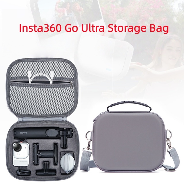 Storage Bag Insta360 Go Ultra Carrying Case Portable Box Shoulder Strap Sports Camera Accessories Nylon Fabric 380g