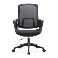 Chaise d'appoint en tissu de couleur noire Fauteuil pivotant à base inclinable doux avec chaise de bureau pour appuie-tête