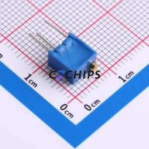 Résistance/potentiomètre réglable 3266W-1-105, composant traversant (THT)-3P, 6,8x4,7 mm, résistance 1 mOhm, 10 %, 500 mW, 250 ppm/ ℃ - Product Image 2