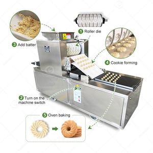 Rotary Peach Mini <b>Biscuit</b> Make Moulder Cookie Maker <b>Machine</b> for Shortbread - Product Image 4